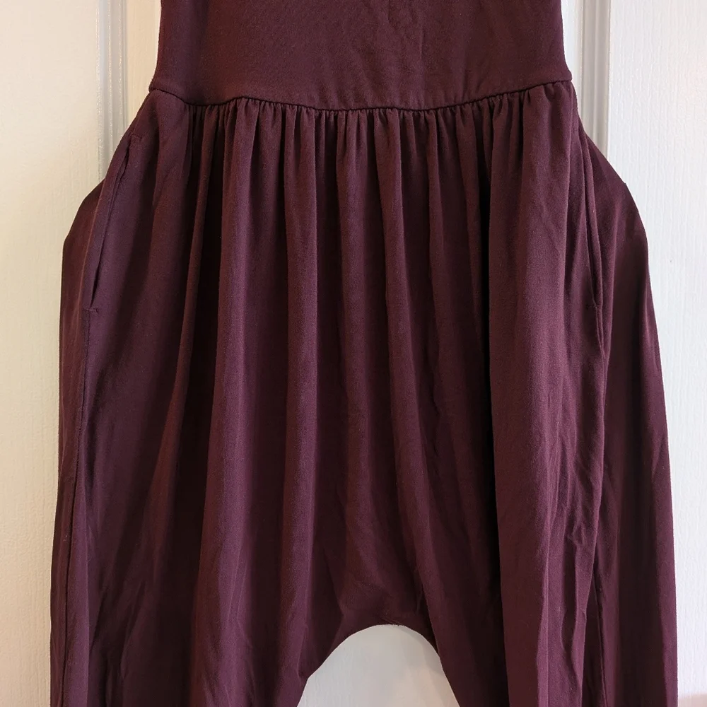 Imbodhi Bohdi Jumper Jumpsuit Burgundy Size Medium Minimalist Yoga Loungewear - Picture 6 of 14